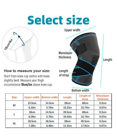 RooRuns Knee Braces for Pain Relief & Support Adjustable Unisex Fitness Braces for Running Weightlifting & More Black Medium (1 Pair - Buy Online on GoSupps.com