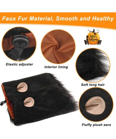 Vivifying Lion Mane Dog Costume - Adjustable Halloween Wig with Ears for Medium & Large Dogs (Black) - Buy Online on GoSupps.com