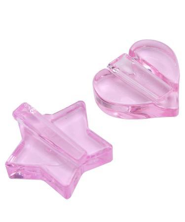 2pcs Embossed Nail Art Molds - Star & Heart Shape Metal Frame Tools for Professional Manicure - Buy Online on GoSupps.com