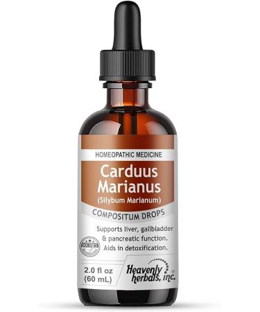 Heavenly Herbals, Inc. Carduus Marianus Compositum Drops, Supports Liver, Gallbladder & Pancreatic Function. Aids in Detoxification. 2.0 fl oz (Alcohol Free)
