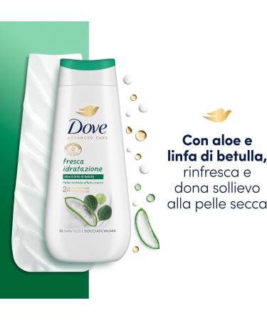  Dove Dove Moisturizing Fresh Moisturizing Shower Bath Delicate Skin Microbiome Formula with Plant Moisturizing Agents SLES Free Shower Bath for Men and Women 225 ml - Buy Online on GoSupps.com