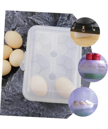 GLEAVI Box Pressure-proof Egg Carton Refrigerator Fridge Plastic Serving Tray Transparent Egg Tray Egg Rack White 24X14CM - Buy Online on GoSupps.com