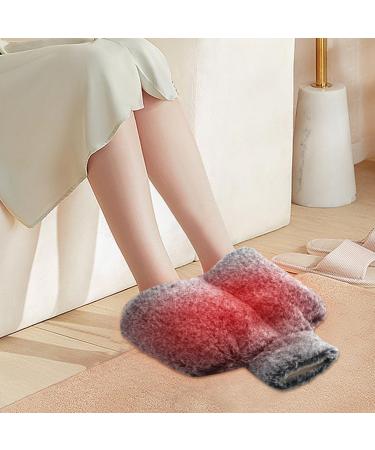 Buy Foot Warmers Without Electricity - 2L Hot Water Bottle for Feet | Soft Heating Pads for Men Women & Children - Perfect for Bedroom Living Room & Office (Black & White) - Buy Online on GoSupps.com