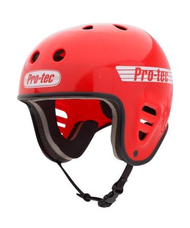 Pro-Tec Full Cut Water w/Accessory Clip (Gloss Red) Wakeboard Helmet Medium Gloss Red