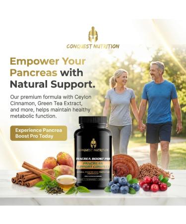 Conquest Nutrition Pancrea Boost Pro Pancreas Support Complex. Best All-Natural Herbal Supplement to Support Healthy Pancreas Function. High Potency Detox Formula. Vegan Non-GMO - 60 Veggie Caps - Buy Online on GoSupps.com