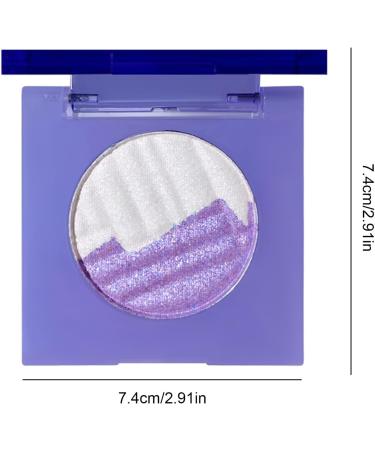 Highlighter Eyeshadow - Portable Powder Eyeshadow Makeup Palette | Portable 2-Color Long-Lasting Highlighting Delicate Powder for Eyes & Eyelids Hersil S10 - Buy Online on GoSupps.com