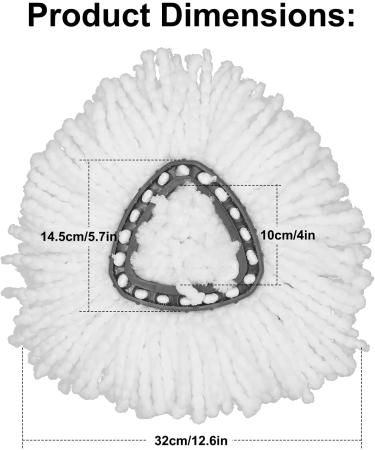 MZY LLC 5Pack Spin Mop Refill Replacement Heads - Microfiber Easy Cleaning Mop Head Replacements for EasyWring Spin Mop - 5pcs - Buy Online on GoSupps.com
