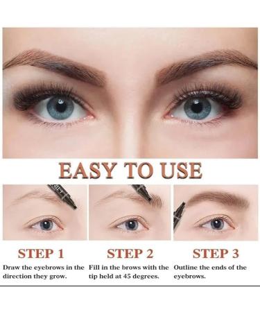 Generic 2024 Upgrade Magic Eyebrow Pencil 3D Waterproof Microblading Eyebrow Pencil Contouring Pen 4 Tipped Precise Brow Pen Magic Eyebrow Pencil (Dark Brow) - Buy Online on GoSupps.com