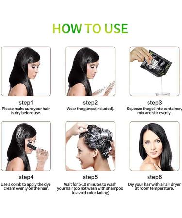 Instant Black Hair Shampoo gentle botanical formula - ammonia free - unisex hair color shampoo - quick and easy - 100% white hair coverage - lasts 30 days 3-in-1 black hair color (Tablets) - Buy Online on GoSupps.com