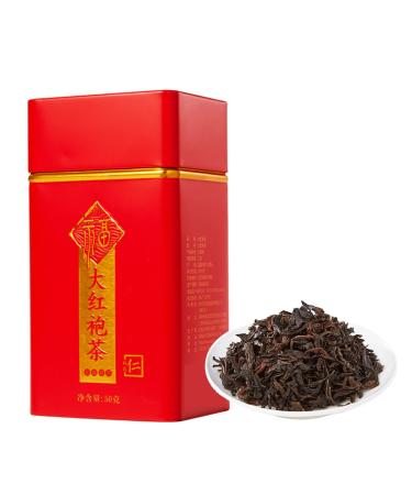 Gavigain 50g Dahongpao Tea Highly Flavored Chinese Oolong Tea Fujian Wuyi Rock Tea Dahongpao Oolong Tea Canned Da Hong Pao Tea for Tea Lovers Gift Idea for Friends and Family