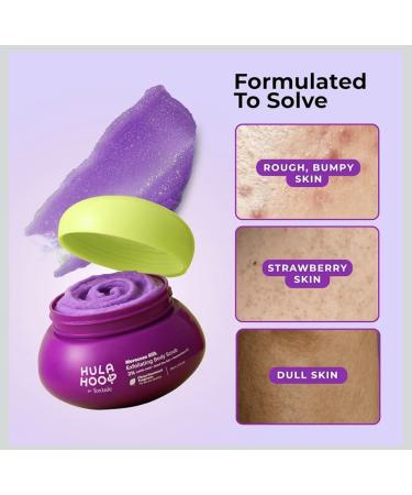 Hula Hoop Moroccan Silk Exfoliating Body Scrub with 2% Lactic Acid Dead Sea Salt Meadowfoam Oil Citrus Gourmand Fragrance 200g - Buy Online on GoSupps.com