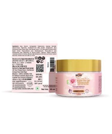 Super Light Rose Aloe Gel Moisturizer - Instant Hydration Non-Sticky & Oil-Free Quick Absorbing for All Skin Types - 50 ml - Buy Online on GoSupps.com