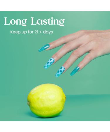 Beetles Glitter Gel Nail Polish 15ml - Oasis Green Reflective Soak Off LED Nail Gel for Manicure Salon and DIY Home - G-New Oasis - Buy Online on GoSupps.com