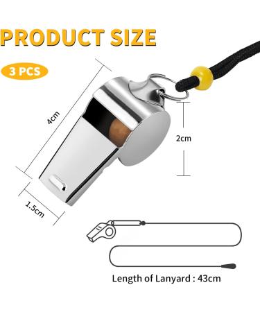 Willight 3-Piece Stainless Steel Trill Whistles | Loud Sports Pipes for Coaches & Referees | International Shipping - Buy Online on GoSupps.com