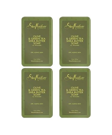 SheaMoisture Shea Butter Bar Soap Olive & Green Tea Essential Oils Skin Care Routine Olive Oil Soap Bar for Face & Body Avocado Oil Rich in Vitamin E Sensitive Dry Skin (4 Pack - 8 Oz Ea) - Buy Online on GoSupps.com