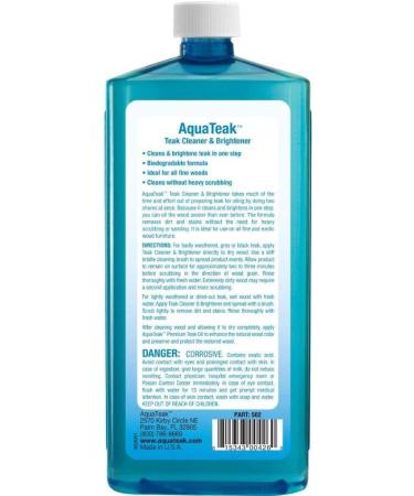 AquaTeak Teak Cleaner & Brightener - Premium Eco-Friendly Solution for All Teak Surfaces - International Shipping Available - Buy Online on GoSupps.com