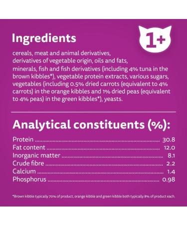 Buy WEUANY Whiskas 1+ Tuna Pack of 5 x 800g - Premium Adult Cat Dry Food | Fast International Shipping - Buy Online on GoSupps.com