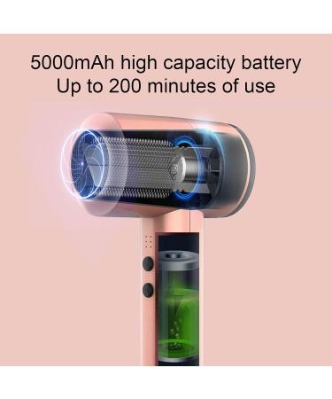 Cordless Hair Dryer 6 Speeds Adjustable Fast Drying Portable Hair Dryer 5000mAh USB Rechargeable Travel Blow Dryer with Concentrator Nozzle and Charging Dock for Home Hotel (US US Plug Rose Gold - Buy Online on GoSupps.com