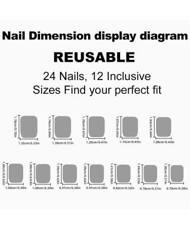 Shop Magrace Square Press on Nails - Short Fake Nails with Nude Pink French Tips | 24 PCS Acrylic Full Cover for Women & Girls (A-4 - Buy Online on GoSupps.com