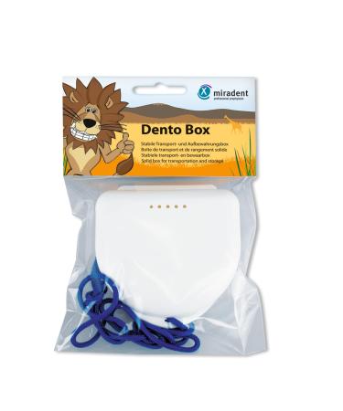 miradent Dento Box storage box for braces and dentures white 1 pc. | Stable transport and storage | Height 2.5 cm