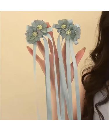 amangul Braids Hair Clip for Hot Girl Long Ribbon Layered Flower Shape Hair Barrettes Ponytail Hair Barrettes for Teens Girl - Buy Online on GoSupps.com
