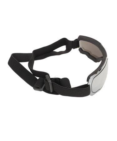 UV protection petual glasses adjustable straps dog glasses dustproof windproof soft and flexible pleasant feeling for medium-sized to large dogs (silver)