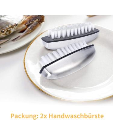 UCEC 2X Stainless Steel Hand Washing Brush - Odor Removing Nail Brush for DIY & Cleaning in Bathroom & Kitchen (White/Gray) - Buy Online on GoSupps.com