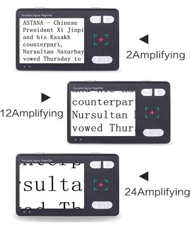 Portable Digital Magnifier Digital Video Magnifier 3.5 inch Handheld Portable Electronic Reading Aid 2 24x Magnifying Glass with LCD Display for Nearsightedness The Visually - Buy Online on GoSupps.com