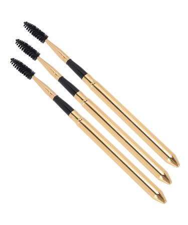 Set of 3 Eyelash Brushes with Spiral Rod Design for Curling and Cleaning Eyelashes and Eyebrows