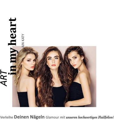 Ain Katy Nail Film - Elegant Beauty Nail Wraps | 40 Ultra-Thin Self-Adhesive French Nail Foils for Stylish Designs - Buy Online on GoSupps.com