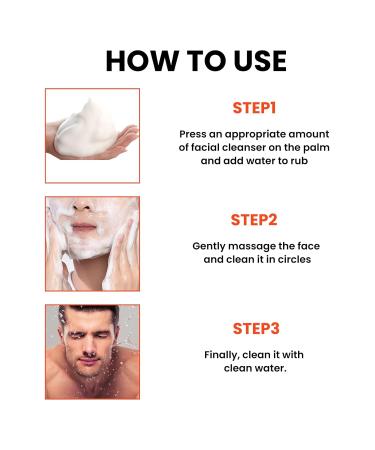 Men's Facial Cleanser - Deep Pore Cleansing Anti-Acne & Blackhead Remover Oil Control & Moisturizing Formula(1PCS) - Buy Online on GoSupps.com