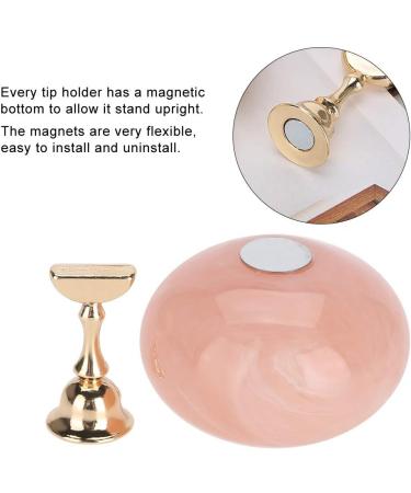 Magnetic Nail Tips Holder Can Stand Upright Nail Art(Pink + 1 gold base) - Buy Online on GoSupps.com