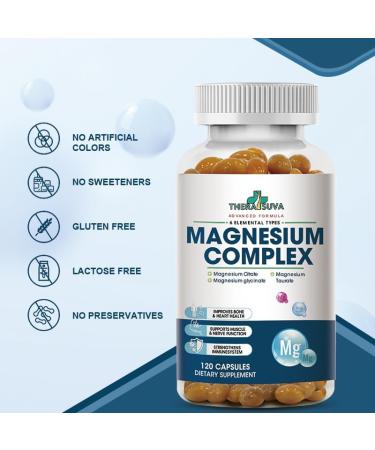High Absorption Magnesium Complex | 6 Element Magnesium Complex for Muscle Bone & Nerve Health 2 Month Supply 120 Softgels - Buy Online on GoSupps.com