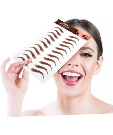 Mikinona 5 Sheets Eyebrow Stickers Simulation Eyebrow Peel off Eyebrow Sticker Fake Eyebrows Makeup Eyebrow - Buy Online on GoSupps.com