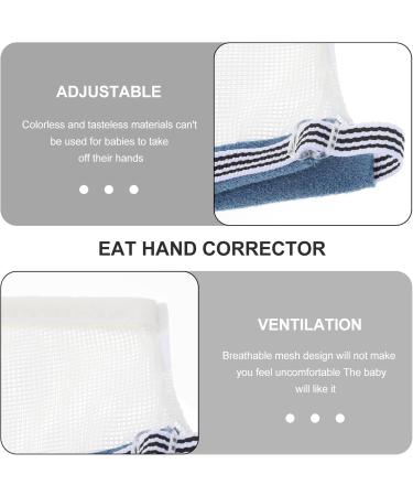 Exceart Anti-Eating Gloves for Babies - Adjustable Finger-Sailing Suck Guard | 2 Pairs | White Nylon | Child Finger Sucking Correction - Buy Online on GoSupps.com