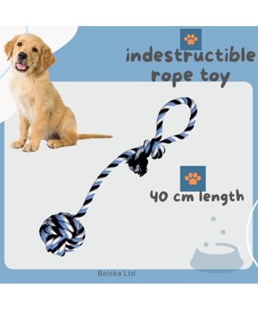 Belcka Dog Rope Toy Set for Large and Medium Dogs - Durable Figure of 8 Chew Toy - Natural Cotton for Stimulation and Teeth Cleaning - Perfect Dog Birthday Gift - Buy Online on GoSupps.com