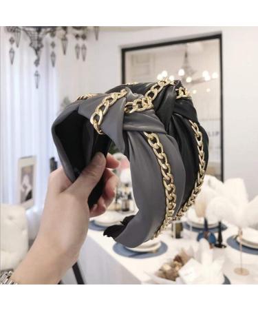 MNBD Fashion Headwrap - Vintage Sweet Women's PU Leather Bowknot Headband Hair Hoop in Black | Stylish & Trendy International Shipping - Buy Online on GoSupps.com
