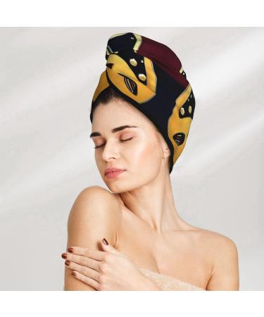 Note Guitar Coral Velvet Dry Hair Cap | Quick-Dry Towel Wrap for Men & Women - Perfect for Home & Travel - Buy Online on GoSupps.com