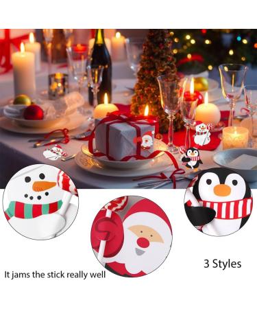 Ruuizksa Pack of 25 Christmas Lollipop Paper Cards Santa Claus Festival Children's Birthday Party Sweets Gifts Package Packaging Decoration Easy to Use - Buy Online on GoSupps.com