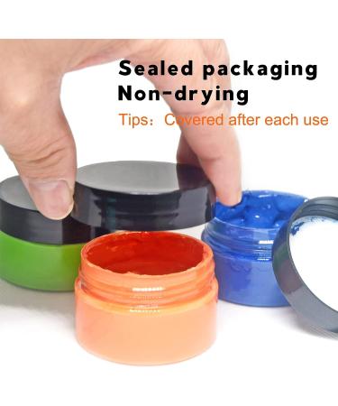 BOOLOOEN Chalk Paint Paste Screen Printing Ink Set - 12 Colors Jars with Mini Scraper and Rubber Stirrer - Ideal for Furniture DIY and Home Decor - Buy Online on GoSupps.com