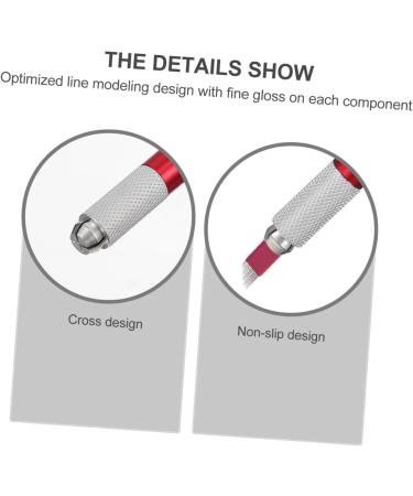 Angoily 3pcs Embroidered Microblading Pen Eyebrow Permanent Aluminium Pencil Supply Makeup Professional 14.2x0.9cmx3pcs Redx3pcs - Buy Online on GoSupps.com