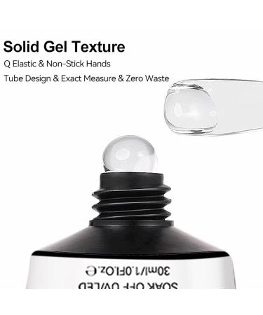Solid Gel | Soft Nail Gel with Resistant Hard Gel 30ml Sculpting and Bonding Adhesive - Enhanced Adhesion No Residue for Home Manicures - Buy Online on GoSupps.com