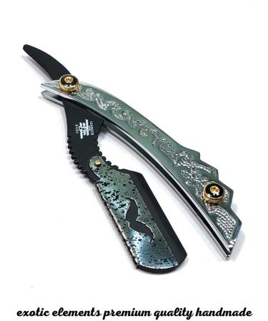 Premium Special Edition Silver Unisex Straight Edge Folding Razor Knife - International Shipping Available - Buy Online on GoSupps.com