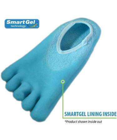 NatraCure 5-Toe Gel Lined Moisturizing Socks with Aloe & Shea | Hydrating Spa Socks for Soft Feet - Men & Women | Large - Buy Online on GoSupps.com