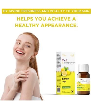 Selfpurity Organic Lemon Essential Oil %100 Pure and Natural Lemon Oil Premium Grade Essential Oils for Diffusers Skin Aromatherapy Massage - 20 ml (0.68 fl oz) - Buy Online on GoSupps.com