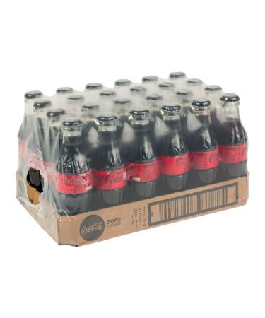 Coke Zero Glass Contour Bottles 200ml NRB Refreshing Taste With No Sugar (12 Bottles x 200ml) Cola 12 Bottles x 200ml