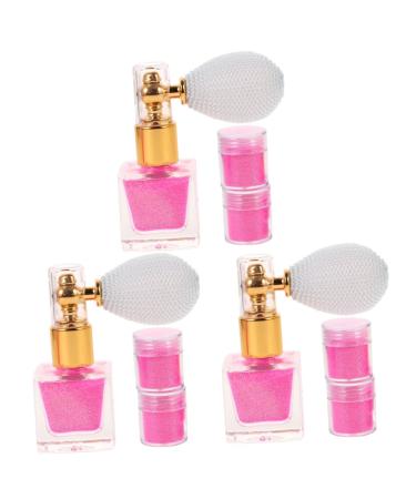 Beavorty 3 Sets Glitter Powder Body Powder Pink Powder Cosmetic Shimmer Body Glitter Highlight Flash Powder As Shown 2x3pcs 7.4X6.8CMx3pcs