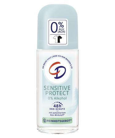 CD Deodorant roll-on Sensitive Protect 50 ml - Mild deodorant without aluminum salts and alcohol - Suitable for sensitive skin - Long-lasting protection 48h - Vegan