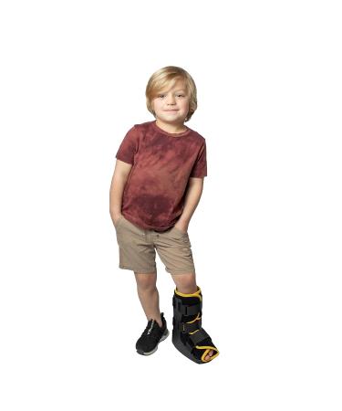 Brace Direct Pediatric Walker Fracture Boot for Kids - Lightweight Padded Support Cam Boot (L Yellow) - Buy Online on GoSupps.com