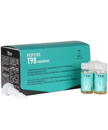 Tahe Peptide T98 Vegan Densifying Anti-Hair Loss Concentrate with Multi-Peptides, 99% Natural Formula, 6 x 10 ml